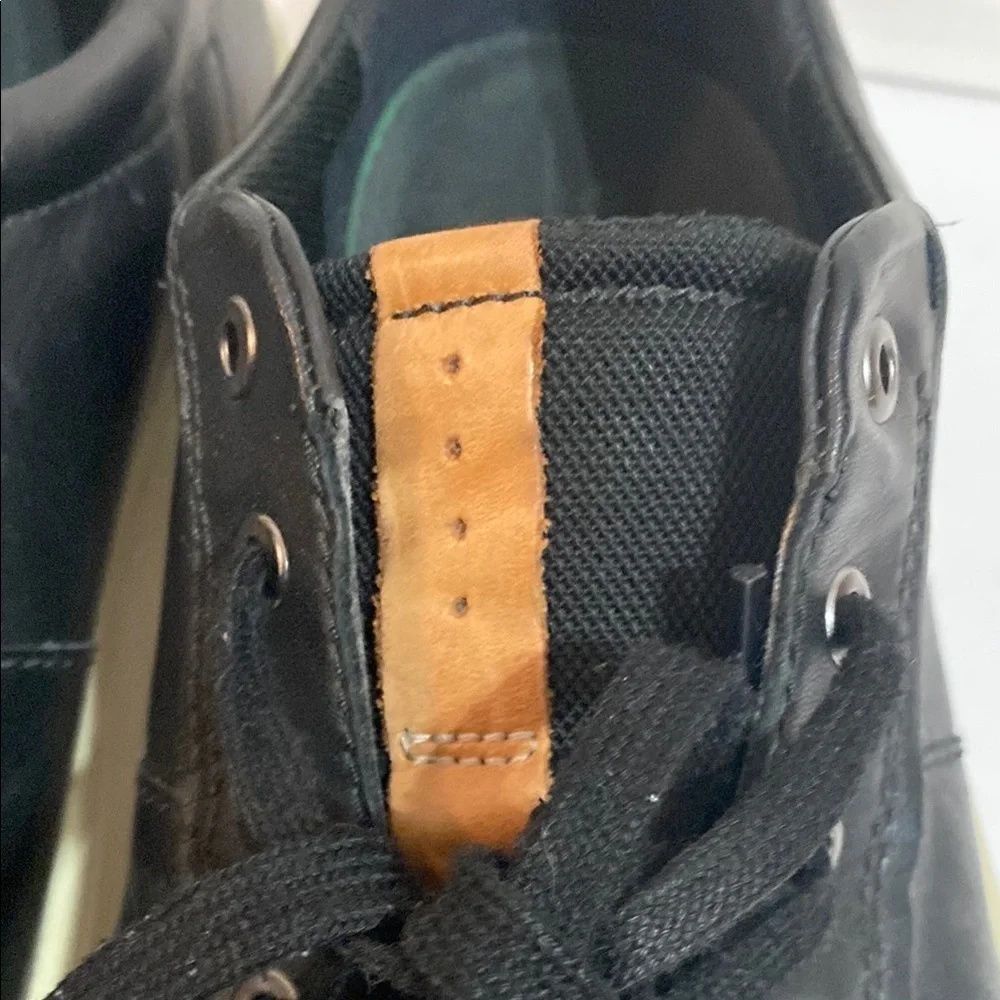 Ecco Soft Black Leather Sneaker Oxfords Shoes Lace Up Sz 45/11
